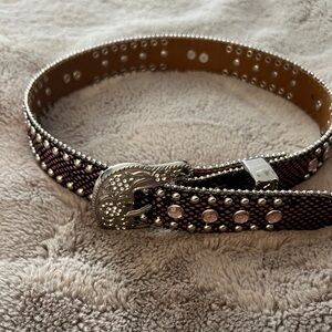 Elegant Silver and Pink Studded kids Belt